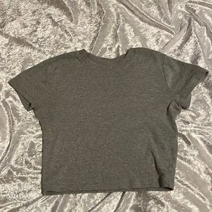 New Hollister Baby Tee Grey